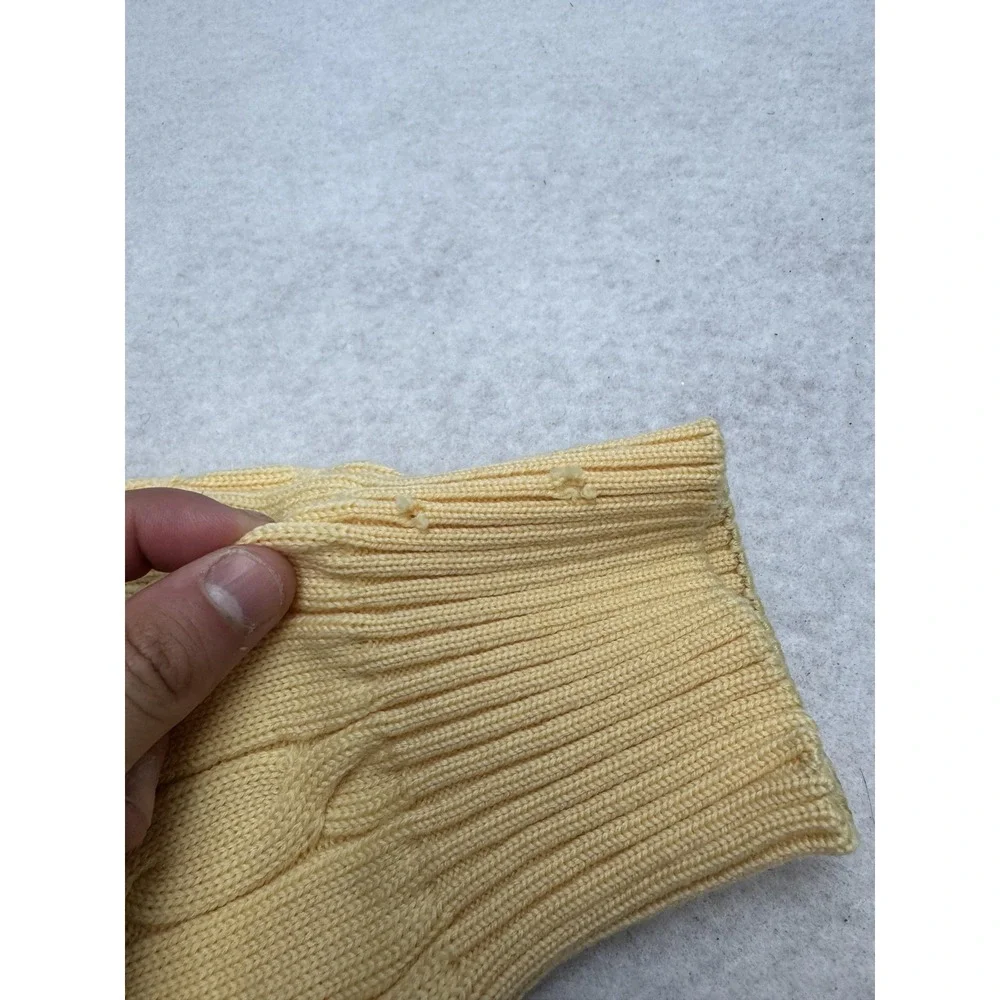 Paul & Shark‎ Bretagne Sweater Mens XL Yellow Wool Cable Knit Crewneck Italy